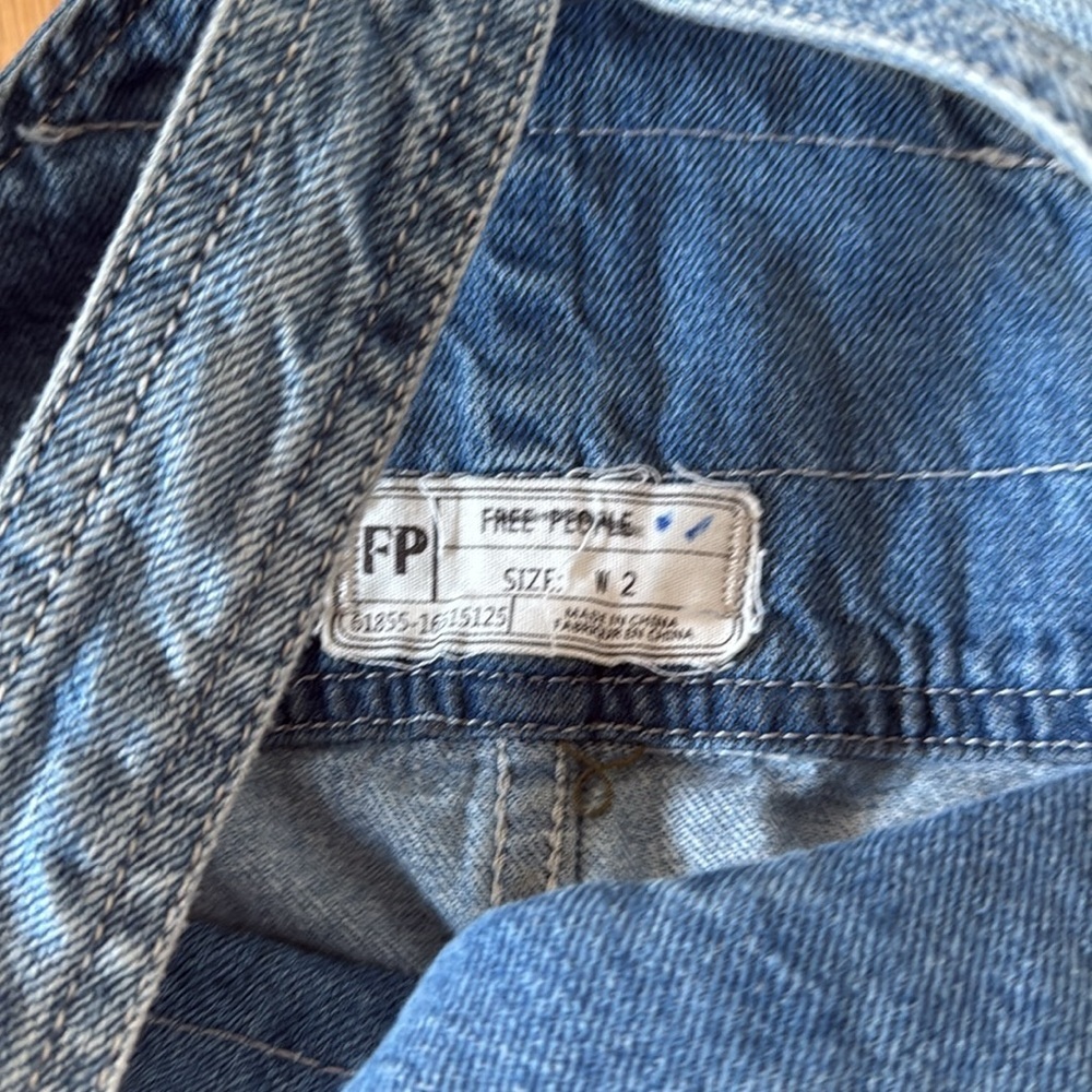 Free People Torn Up Denim Jumper - Picture 12 of 12
